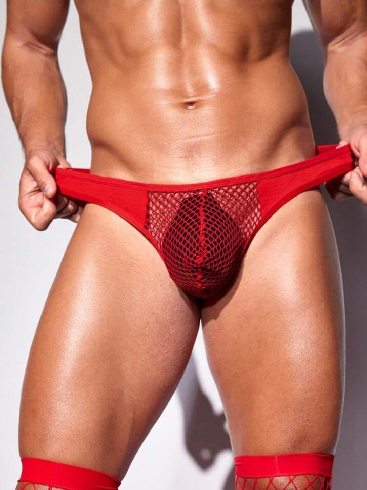 Men's Fishnet Mesh Briefs